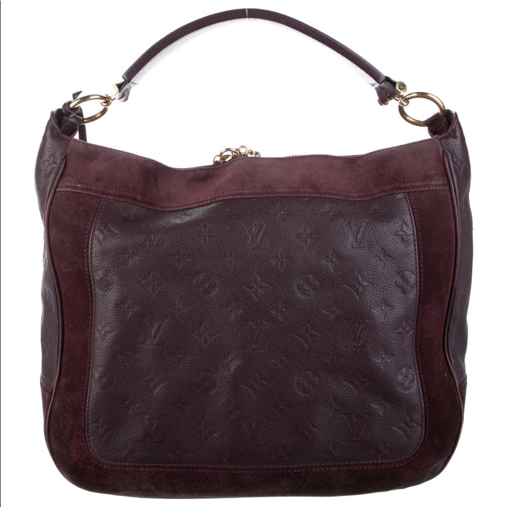 Louis vuitton empreinte hobo bag purple suede